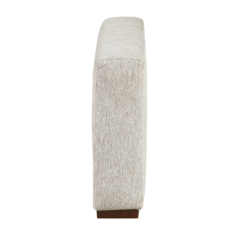 Pemberly Row Textured Microfiber 2-Arm Sofa Component in Sage Sand