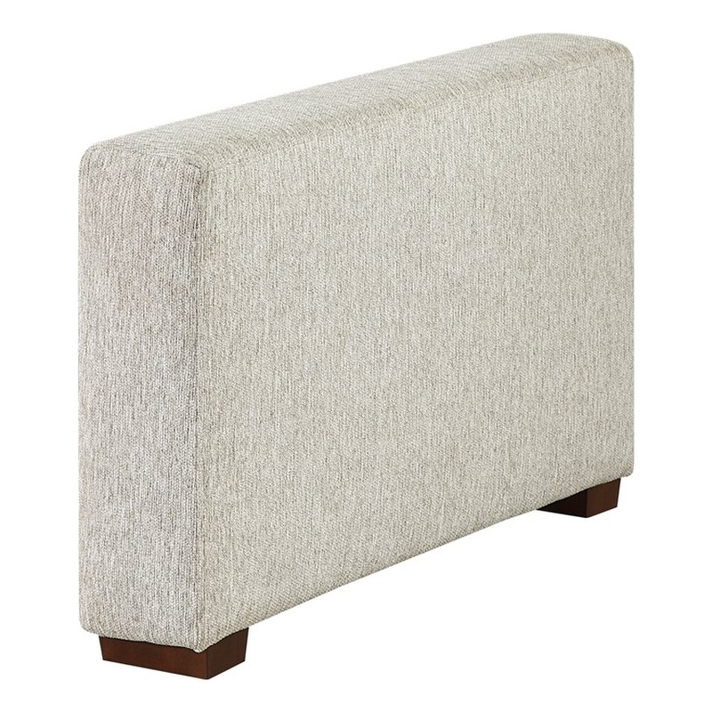 Pemberly Row Textured Microfiber 2-Arm Sofa Component in Sage Sand
