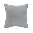 Pemberly Row Chenille Scatter Back Sofa with Nailhead Trim and 7 Pillows in Gray