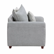 Pemberly Row Chenille Scatter Back Sofa with Nailhead Trim and 7 Pillows in Gray