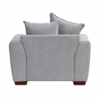 Pemberly Row Chenille Scatter Back Sofa with Nailhead Trim and 7 Pillows in Gray