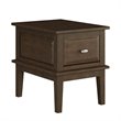 Pemberly Row Birch Veneer 1 Drawer End Table with Ball Bearing Glides in Cherry