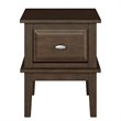 Pemberly Row Birch Veneer 1 Drawer End Table with Ball Bearing Glides in Cherry