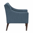 Pemberly Row Tufted Mid-Century Accent Chair with Solid Wood Legs in Blue