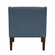 Pemberly Row Tufted Mid-Century Accent Chair with Solid Wood Legs in Blue