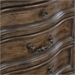 Pemberly Row Oak Veneer 3 Drawer Nightstand with Dovetail Joints in Brown Oak