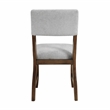 Pemberly Row Gray Chenille Upholstered Dining Side Chair with Wood Frame - Brown