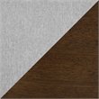 Pemberly Row Gray Chenille Upholstered Dining Side Chair with Wood Frame - Brown