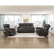 Pemberly Row Faux Leather Espresso Wall-Hugger Reclining Chair with Side Pocket