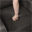 Pemberly Row Faux Leather Espresso Wall-Hugger Reclining Chair with Side Pocket