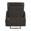 Pemberly Row Faux Leather Espresso Wall-Hugger Reclining Chair with Side Pocket