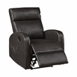 Pemberly Row Faux Leather Espresso Wall-Hugger Reclining Chair with Side Pocket