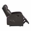 Pemberly Row Faux Leather Espresso Wall-Hugger Reclining Chair with Side Pocket