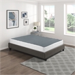 Pemberly Row Full Size 9 Inch Steel Mattress Foundation with 12 Slats in White