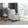 Pemberly Row Chenille Push Back Reclining Accent Chair with Nailhead Trim - Gray