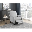Pemberly Row Chenille Push Back Reclining Accent Chair with Nailhead Trim - Gray