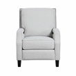 Pemberly Row Chenille Push Back Reclining Accent Chair with Nailhead Trim - Gray