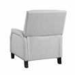 Pemberly Row Chenille Push Back Reclining Accent Chair with Nailhead Trim - Gray