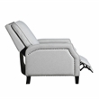Pemberly Row Chenille Push Back Reclining Accent Chair with Nailhead Trim - Gray
