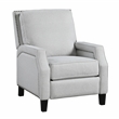 Pemberly Row Chenille Push Back Reclining Accent Chair with Nailhead Trim - Gray