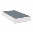 Pemberly Row Twin Size 9 Inch Steel Mattress Foundation with 12 Slats in White