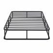 Pemberly Row Twin Size 9 Inch Steel Mattress Foundation with 12 Slats in White