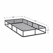Pemberly Row Twin Size 9 Inch Steel Mattress Foundation with 12 Slats in White