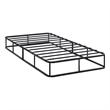 Pemberly Row Twin Size 9 Inch Steel Mattress Foundation with 12 Slats in White