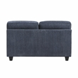 Pemberly Row Chenille Sofa and Loveseat Set with Reversible Cushions in Blue