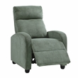 Pemberly Row Corduroy Push Back Reclining Chair with Pocket Coils in Green