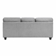 Pemberly Row Chenille 3-Piece Sofa Loveseat and Chair Set with Pillows in Gray