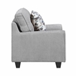 Pemberly Row Chenille 3-Piece Sofa Loveseat and Chair Set with Pillows in Gray