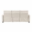 Pemberly Row Chenille Power Reclining Sofa and Loveseat Set with USB in Beige
