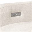 Pemberly Row Chenille Power Reclining Sofa and Loveseat Set with USB in Beige
