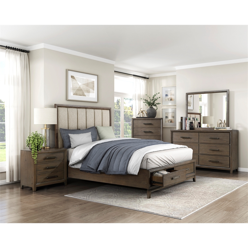 Pemberly Row 3-Drawer Mindy Veneer Nightstand with Ball Bearing Glides in Walnut