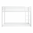 Pemberly Row Twin Over Twin Metal Bunk Bed with Ladder in White