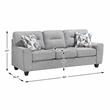 Pemberly Row Chenille Sofa and Loveseat Set with Reversible Cushions in Gray