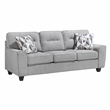 Pemberly Row Chenille Sofa and Loveseat Set with Reversible Cushions in Gray
