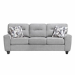 Pemberly Row Chenille Sofa and Loveseat Set with Reversible Cushions in Gray