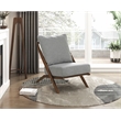 Pemberly Row Chenille Accent Chair with Rubberwood Frame and Reversible Cushions