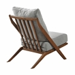 Pemberly Row Chenille Accent Chair with Rubberwood Frame and Reversible Cushions