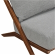 Pemberly Row Chenille Accent Chair with Rubberwood Frame and Reversible Cushions