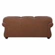 Pemberly Row Top-Grain Leather 2-Piece Sofa Set with Nailhead Trim in Brown