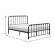 Pemberly Row Full Metal Platform Bed with Traditional Accents in Dark Bronze