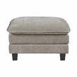 Pemberly Row Chenille Ottoman with Foam Padding and Pocket Coils in Dark Pewter