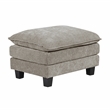 Pemberly Row Chenille Ottoman with Foam Padding and Pocket Coils in Dark Pewter
