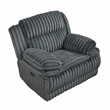 Pemberly Row Corduroy Glider Reclining Chair with Tab Pull Motion in Dark Gray