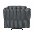 Pemberly Row Corduroy Glider Reclining Chair with Tab Pull Motion in Dark Gray
