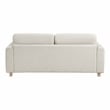 Pemberly Row Textured Fabric 2-Piece Sofa & Loveseat Set with Wood Legs in Beige