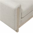 Pemberly Row Textured Fabric 2-Piece Sofa & Loveseat Set with Wood Legs in Beige